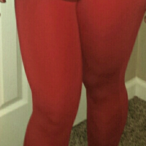 Giani Bini Red Quality Ponte Leggings - Picture 1 of 6